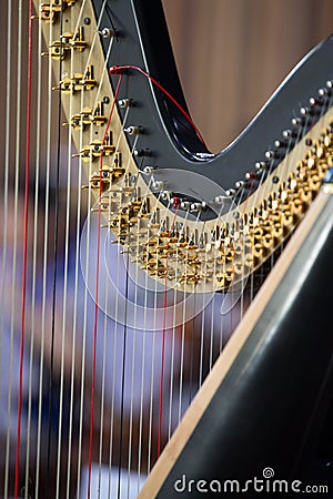 Close up of harp Stock Photo