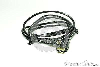 Close up HDMI to Mini Micro HDMI Stock Photo