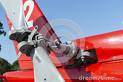 Close up of helicopter Tail Rotor of the AS350 Editorial Stock Photo