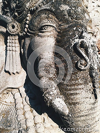 Close up of hindu God Ganesha lord of wisdom Stock Photo