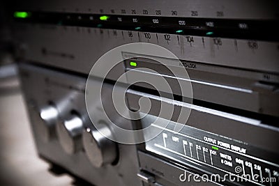 Close up of home sound system Stock Photo