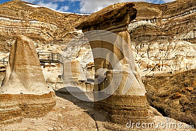 Close-up Hoodoos Drumheller valley Stock Photo