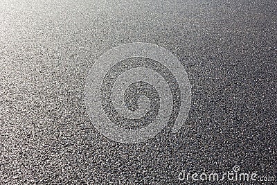 Close-up horizontal view of new asphalt road Stock Photo