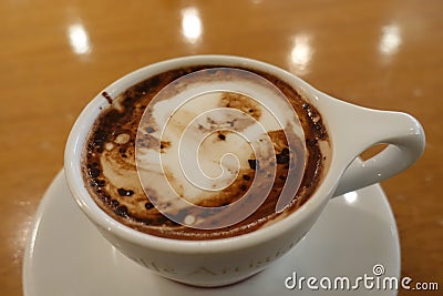Close-up hot beverage hot chocolate Stock Photo