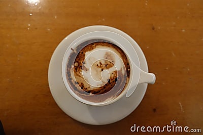 Close-up hot chocolate in a cup Stock Photo