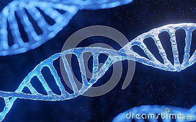 Close up Human DNA molecules Stock Photo