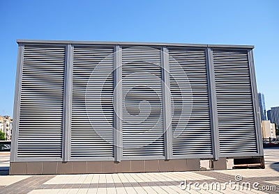 Close up on HVAC as Heating Ventilating Air Conditioning. AC-heater. Stock Photo