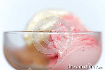 Close up of ice cream background. Shallow depth of field. Stock Photo