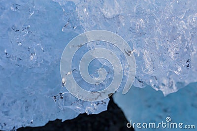 Close up Ice cube texture breaking from glacier Stock Photo