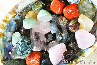 Healing Crystals Close Up Stock Photo