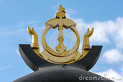 Close up image of the Billionth Barrel Monument, Seria, Brunei. Stock Photo