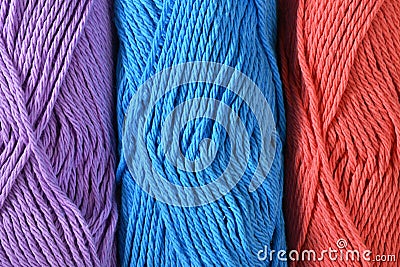 Brightly Colored Craft Yarn Stock Photo