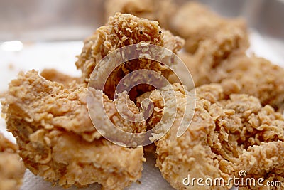 Crunchy Fried Chicken Stock Photo