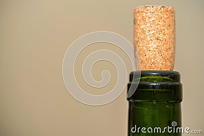Bottleneck and cork close Stock Photo