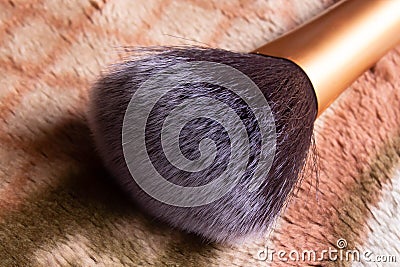 Close up image of makeup brush bristle Stock Photo