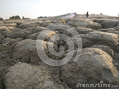 Alien like terrain - blurry horizon Stock Photo