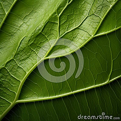 Close Up Image Of Tulip Leaf: Organic Contours And High Resolution Stock Photo