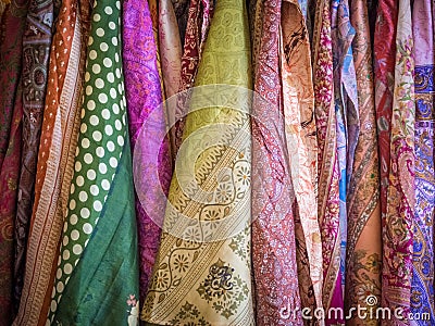 Close up of an Indian Saree design Stock Photo