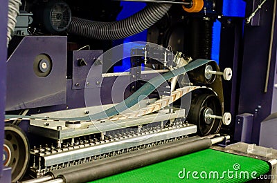 Close-up of industrial belt sander machine Stock Photo