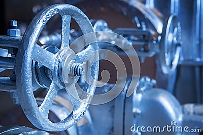 Close-up of industrial gate valve Stock Photo