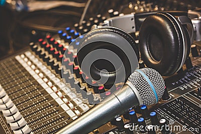 Close up instruments music background concept. Stock Photo