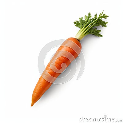 Highly Realistic Carrot Isolated On White Background With Clipping Path Stock Photo