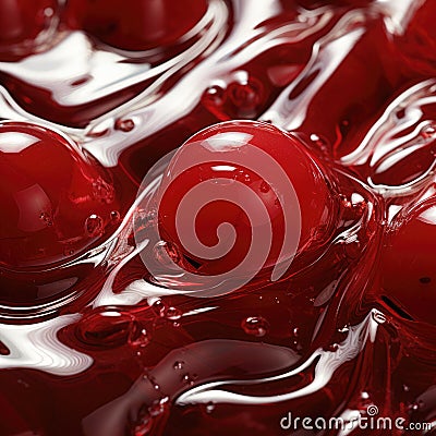 Close-up jelly texture. Colorful bright fruit and berry jelly marmalade with fresh berries. Stock Photo