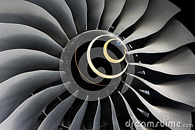 Turbo Blades Jet Engine Editorial Stock Photo