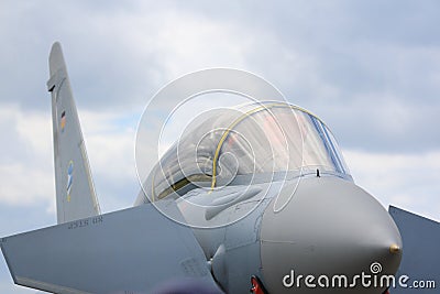 Close up of jet fighter cockpit Stock Photo