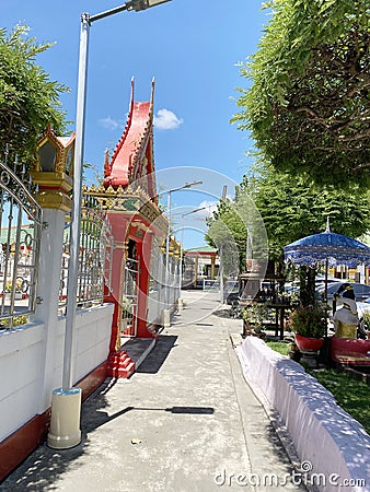 Khlong suan temple at Chachoengsao Thailand Stock Photo