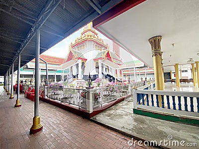 Khlong suan temple at Chachoengsao Thailand Stock Photo