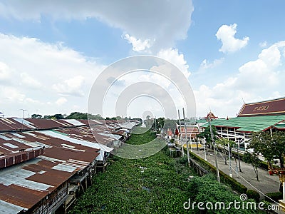 Khlong suan temple at Chachoengsao Thailand Stock Photo