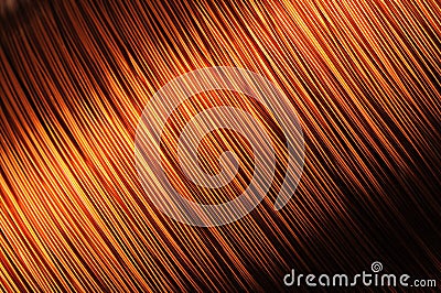 Close-up large coil of thin copper wire Stock Photo
