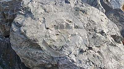 Close up of Large stones or rock settled in a public park Stock Photo