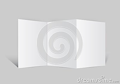 close up of a leaflet blank white paper vector ba Vector Illustration
