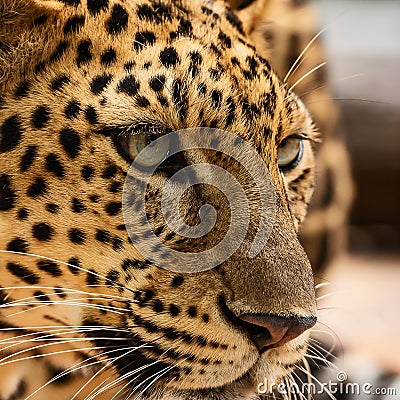 Close up Leopard. Stock Photo