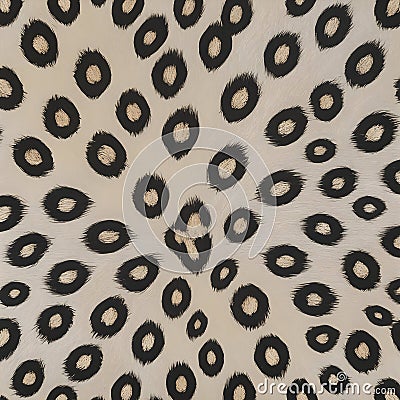 Leopard print pattern showcasing black rosettes on a white background emphasizing the wild and exotic texture Stock Photo