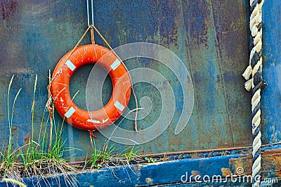 Close up of life preservers rings Stock Photo