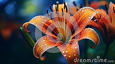 Vibrant Close-up Of Lily Stigma And Anthers With Sharp Details Stock Photo