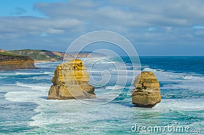 Close up of LimeStone Cliffs, 12 Apostles, Victoria, Australia Stock Photo