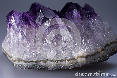 Close-Up Macro Amethyst Crystal Stock Photo