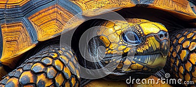Close up macro photograph showing the intricate details of a beautiful tortoiseshell pattern texture Stock Photo