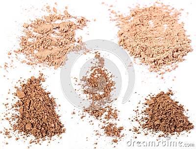 Close up of a make up powder on white Stock Photo