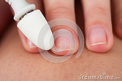 Close-up of manicuring nails Stock Photo