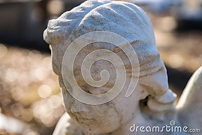 Close up of marble angel statue Stock Photo