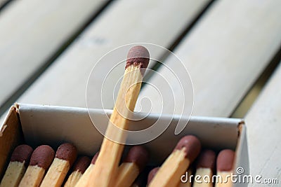Close up of matches Stock Photo