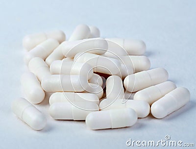 Close-up of medical capsules Stock Photo