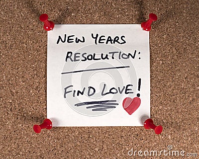 Find Love New Years Resolution Stock Photo