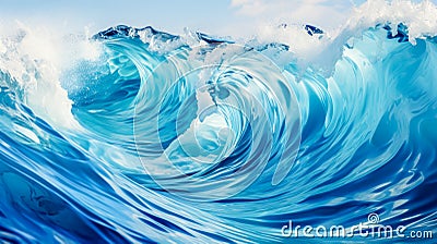 Close up mesmerizing azure waves Stock Photo