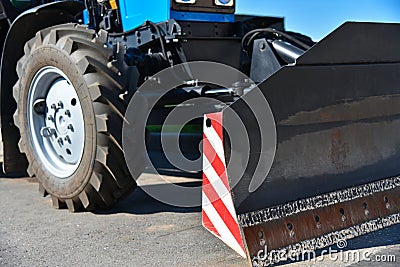 Close-up metal tractor bucket Stock Photo